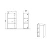 Meuble rangement 1 porte et 3 niches Adrano