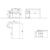 Bureau d'angle chêne et graphite 120 cm Adrano