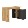 Bureau d'angle chêne et graphite 120 cm Adrano