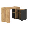 Bureau d'angle chêne et graphite 120 cm Adrano