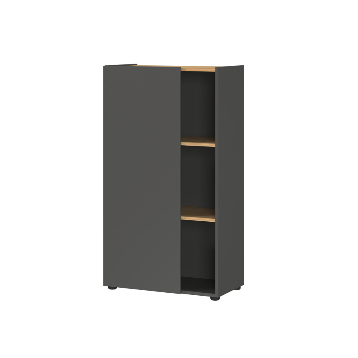 Meuble rangement moderne 1 porte et 3 niches Adrano