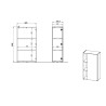 Meuble rangement moderne 1 porte et 3 niches Adrano