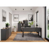 Bureau graphite et métal 150 cm Adrano