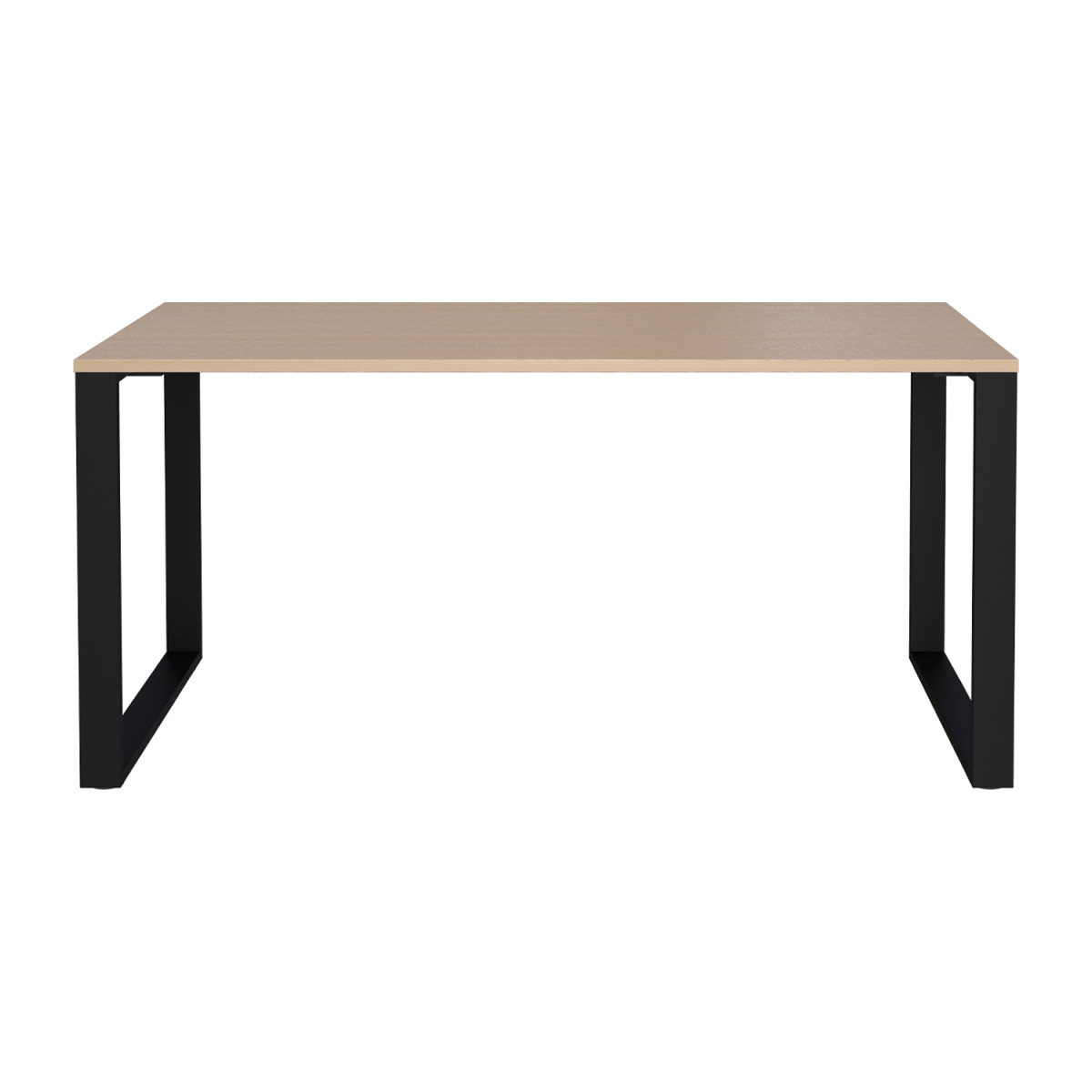 Bureau ordinateur chêne clair et noir 160 cm Oviedo