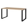 Bureau ordinateur chêne clair et noir 160 cm Oviedo