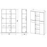 Armoire de bureau 2 portes 197 cm Oviedo
