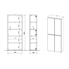 Armoire haute de classement 2 portes 197 cm Oviedo