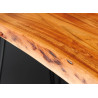 Table de bar en acacia et pieds épingle métal noir Nivor