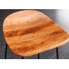Lot de 2 tabourets de bar en acacia et métal Nivor