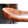 Lot de 2 tabourets de bar en acacia et métal Nivor