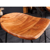 Lot de 2 tabourets de bar en acacia et métal Nivor