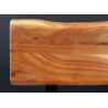 Banc en bois massif 160 cm avec dossier Nivor