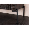 Buffet haut 2 portes en manguier marron foncé sculpté Tribal