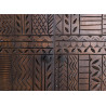 Meuble buffet 3 portes en manguier marron foncé sculpté Tribal