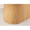 Table à manger ovale 200 cm céramique marbre blanc et bois Calista