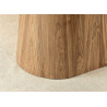 Table ovale 6 personnes céramique marbre gris et bois Calista