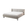 Lit rembourré à LED 140x200 cm taupe Carora