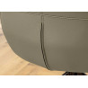 Lot de 2 chaises pivotantes en cuir taupe Bridget