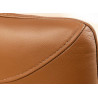 Lot de 2 chaises pivotantes en cuir véritable cognac Bridget