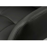 Lot de 2 chaises modernes pivotantes 100% cuir noir Bridget