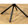 Lot de 2 chaises modernes pivotantes 100% cuir noir Bridget