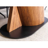 Table extensible 180-260 céramique gris taupe et noyer Myra
