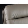 Chaise de bar en cuir taupe et microfibre rotative Abby