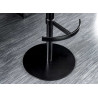 Tabouret de bar en cuir et microfibre anthracite rotatif Abby