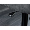 Tabouret de bar en cuir et microfibre anthracite rotatif Abby