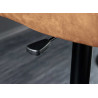 Tabouret de bar design cuir et microfibre cognac rotatif Abby