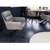 Chaise de salle à manger cuir taupe