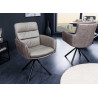 Chaise rotative avec surpiqûres décoratives