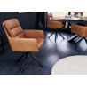 Chaises modernes en cuir et tissu pas cher