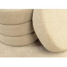 Banc coffre de rangement en tissu bouclé taupe Hope