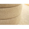 Banc coffre de rangement en tissu bouclé taupe Hope