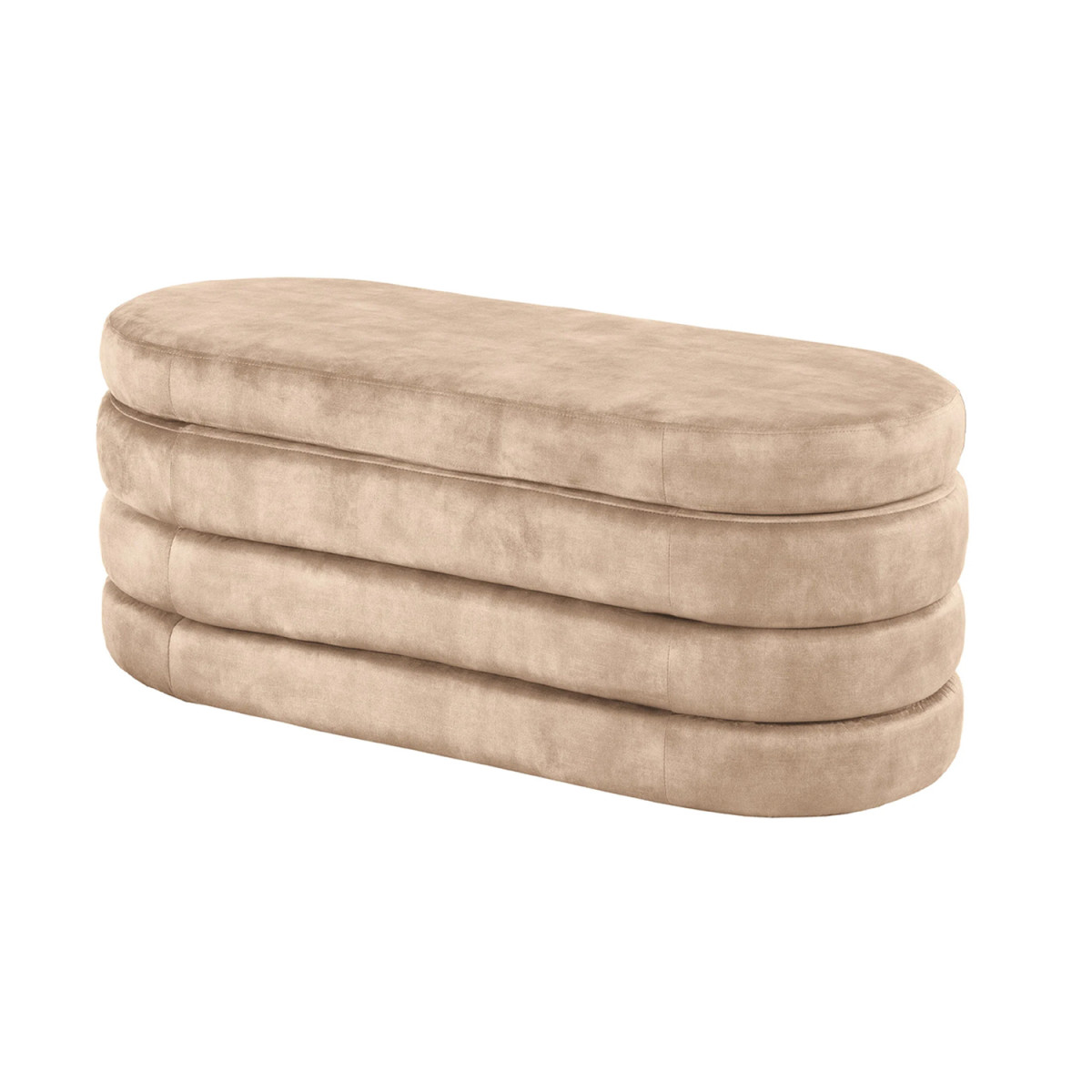 Banc coffre velours champagne Hope