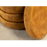 Banc coffre rangement velours jaune moutarde Hope