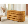 Banc coffre rangement velours jaune moutarde Hope