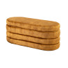 Banc coffre rangement velours jaune moutarde Hope