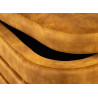 Banc coffre rangement velours jaune moutarde Hope