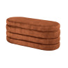 Banc coffre velours brun rouille Hope
