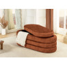 Banc coffre velours brun rouille Hope
