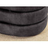 Banquette coffre velours gris avec rangement Hope