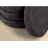 Banquette coffre velours gris avec rangement Hope