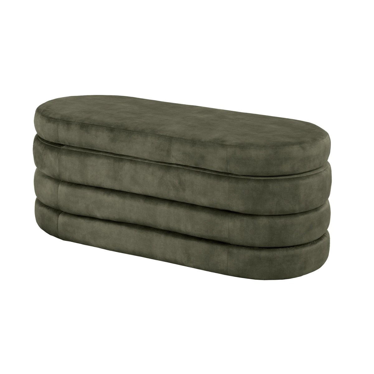 Banc coffre rangement velours vert Hope