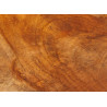 Lampe de table en bois de teck avec abat-jour beige Adrian