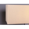 Lampe de table en bois de teck avec abat-jour beige Adrian