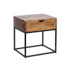 Table de chevet en manguier et métal Nest