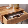 Table de chevet en manguier et métal Nest