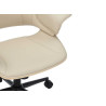 Chaise de bureau pivotante beige et chêne clair Oliver